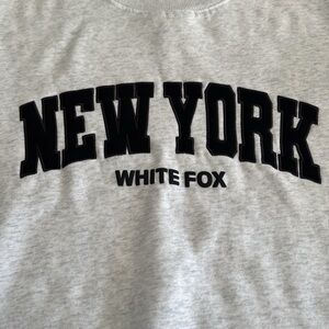 White Fox Women’s Decade Classics Oversized Sweater Grey Marle Size XXS/XS